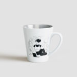 Taza Blanca Cónica de 17 Onzas Personalizable
